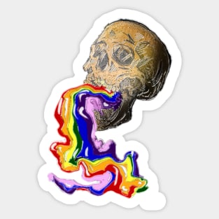 Evacuate the Rainbow this Halloween Sticker